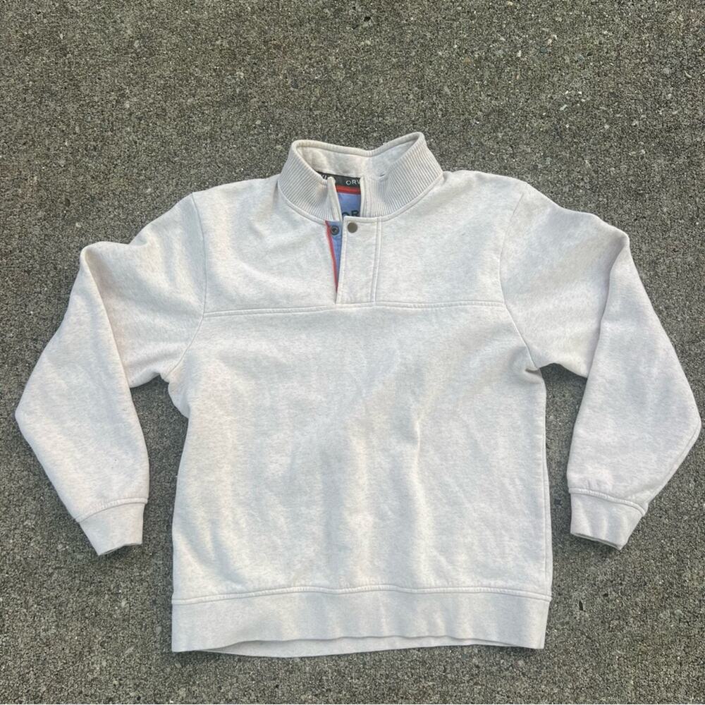 Orvis Light Gray Quarter-Zip Sweatshirt
